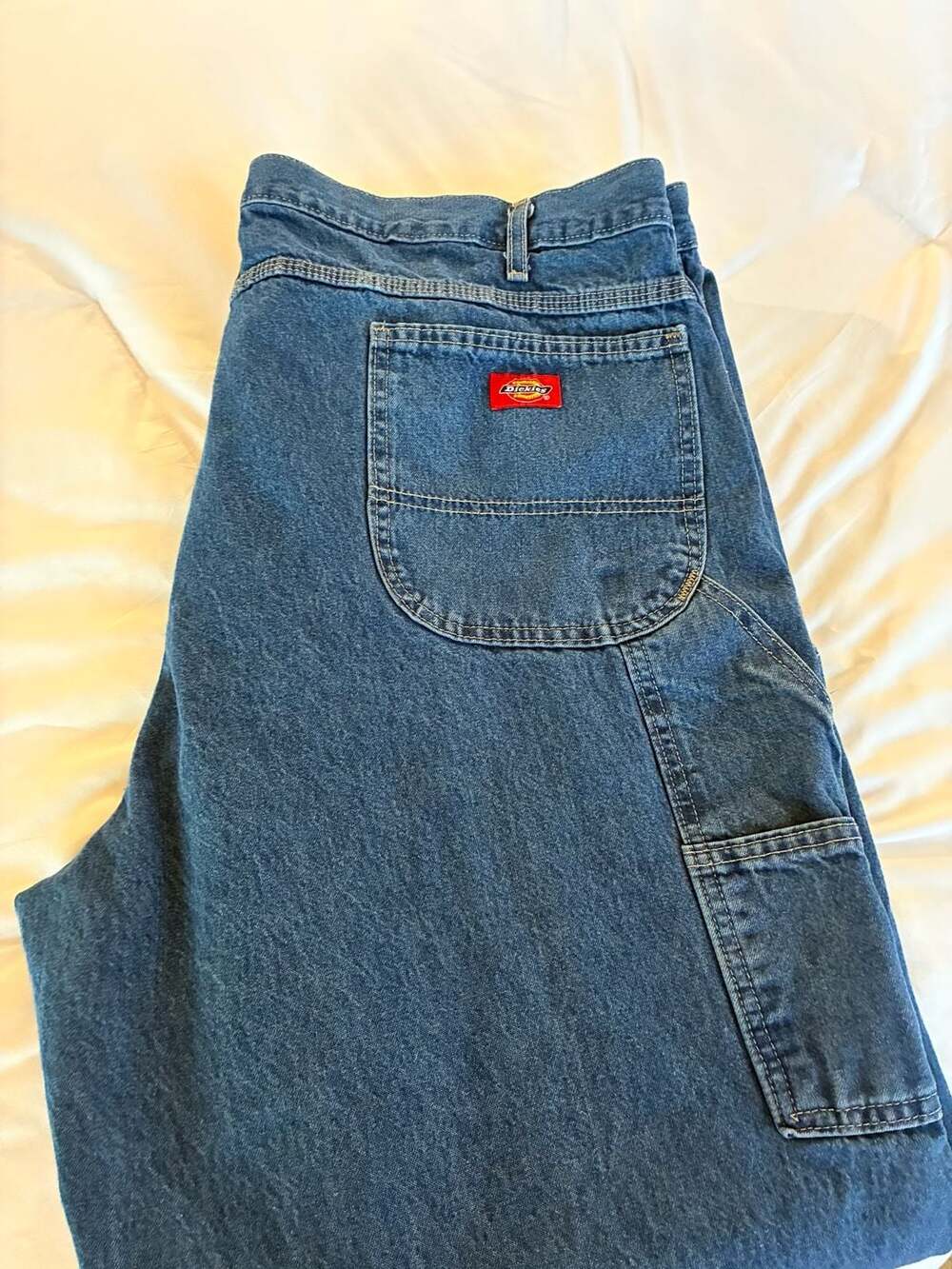 Dickies Men's Carpenter Jeans Denim Medium Wash Work Pants 44x32